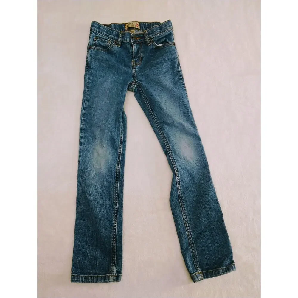 Children's Place‎ Skinny Straight Blue Jeans Girls Size 10 Adjustable Waist